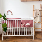 BABYBETTORGANIZER MUSSELIN LEHMROSA