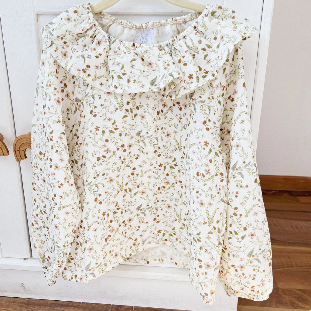 Bluse Baumwoll-Musselin Wildblume