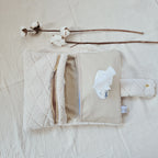 Windeltasche Teddyfell creme rauten