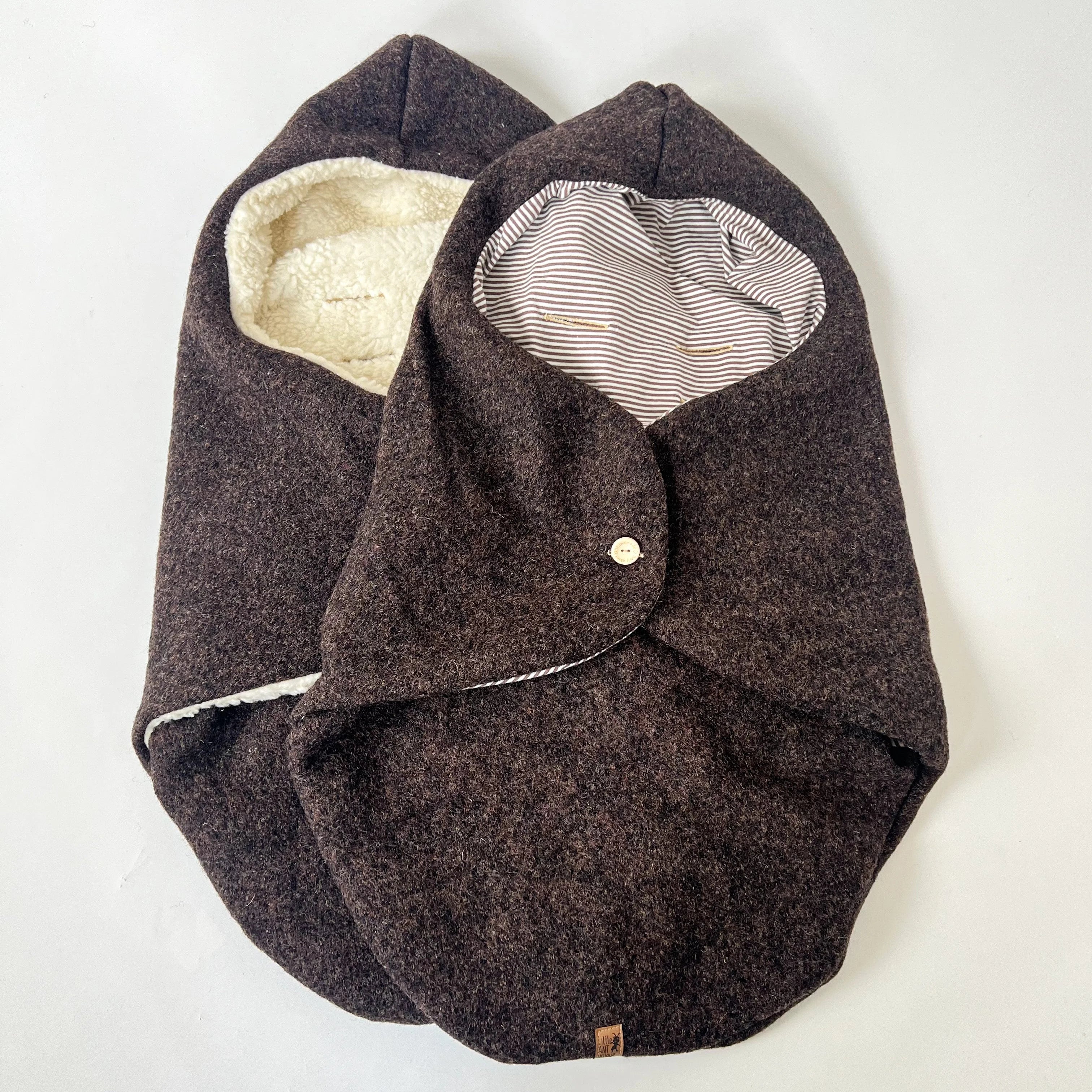 Einschlagdecke Wollwalk braun