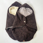 Einschlagdecke Wollwalk /Teddy braun