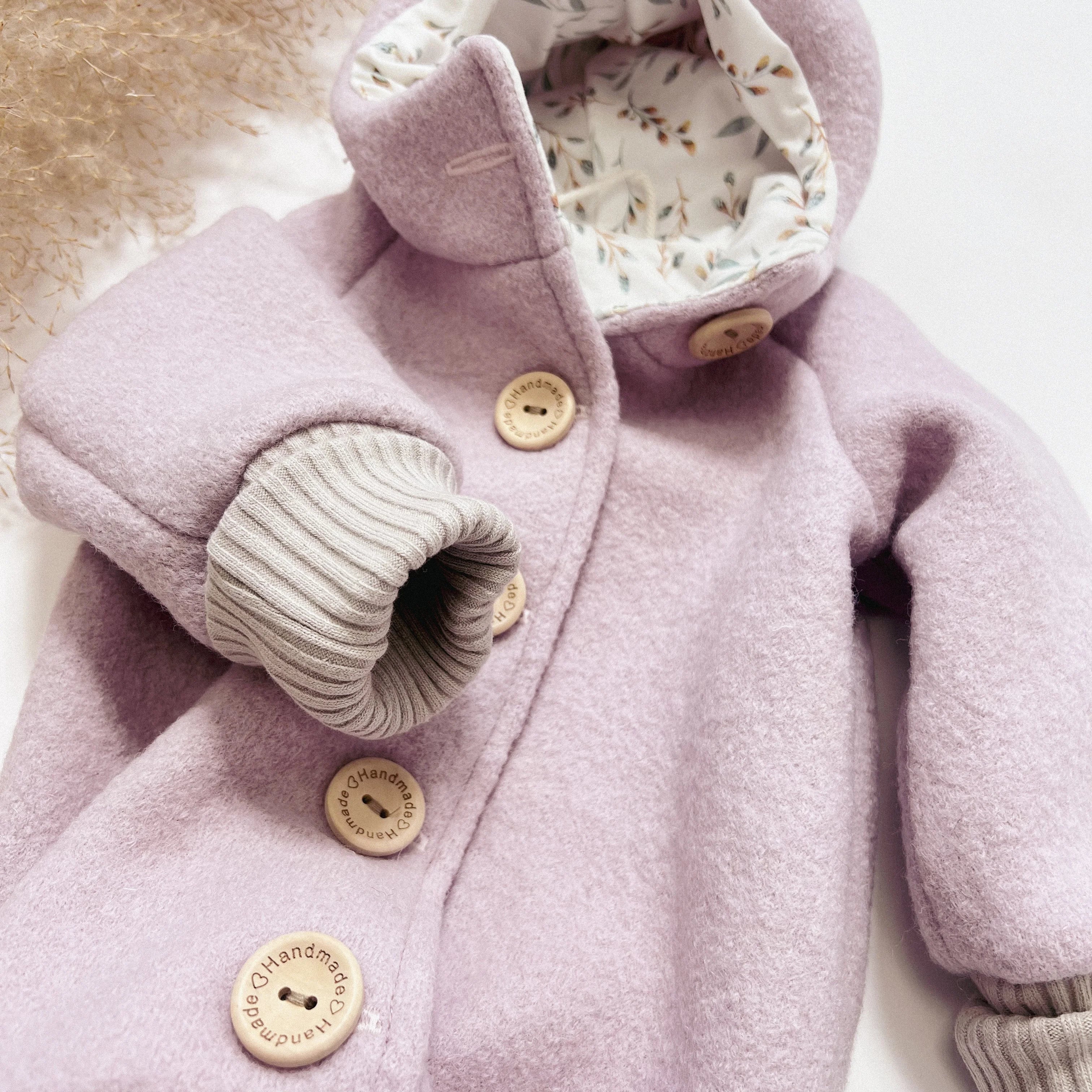 Walkoverall, Winteroverall in rosa/ innen Weidenkätzchen