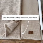 WICKELTISCHAUFLAGE WAFFELPIQUE BEIGE