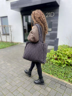 Wickeltasche I Shopper I Teddy schwarz I Mommy Bag