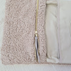 Wickeltasche Windeltasche Teddyfell beige