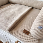 WICKELTISCHAUFLAGE WAFFELPIQUE BEIGE