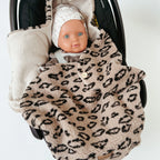 Einschlagdecke Teddy leo /Musselin beige für Babyschale