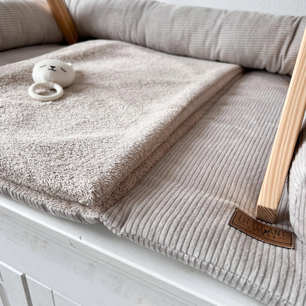 Wickeltischauflage Cord Beige