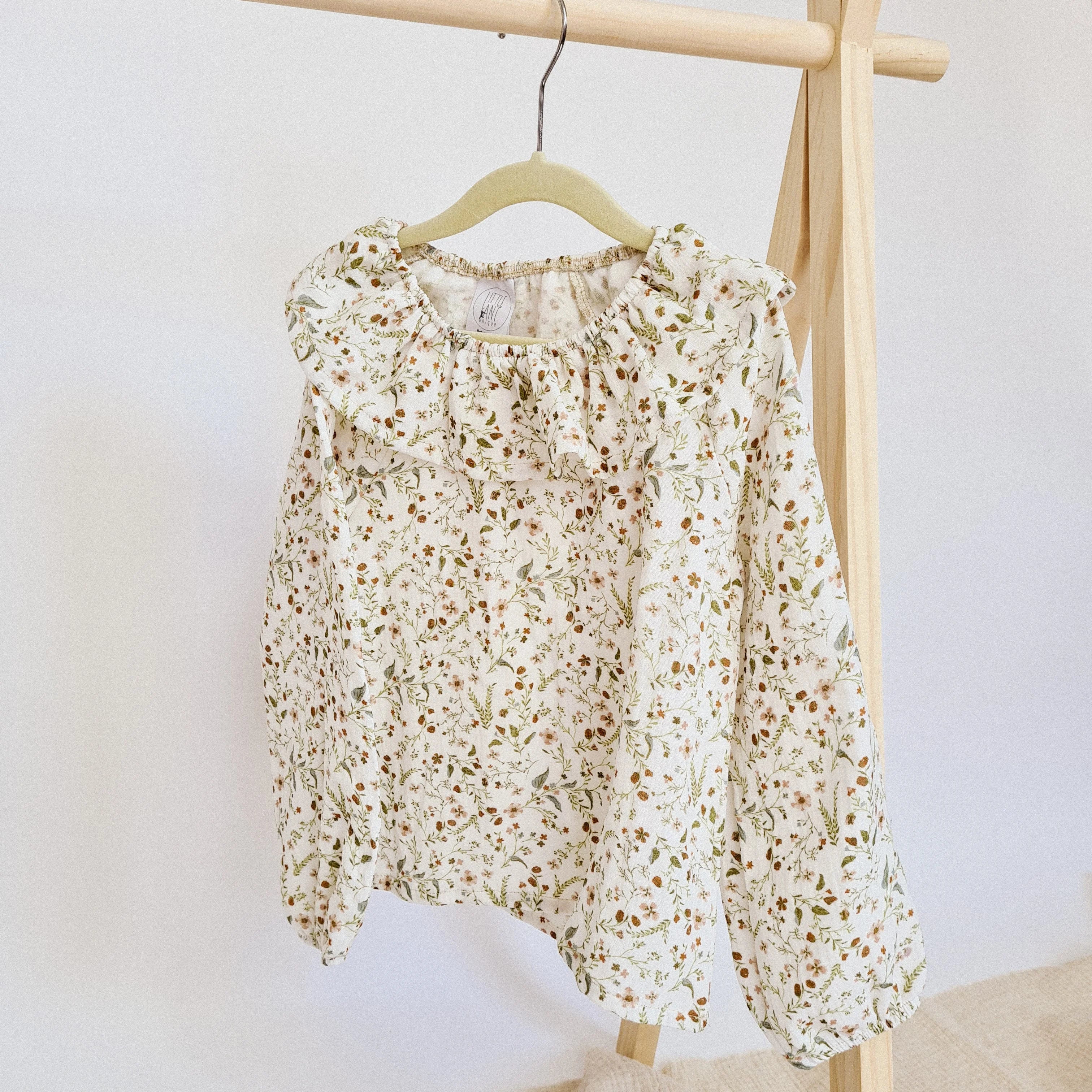 Bluse Baumwoll-Musselin Wildblume