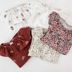 Bluse 100% Baumwolle Flowers coral
