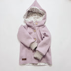Walkjacke, Wintermantel in rosa/ innen Weidenkätzchen