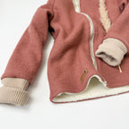 Walkjacke, Wintermantel lehmrosa / innen mit Teddystoff I Reißverschluss