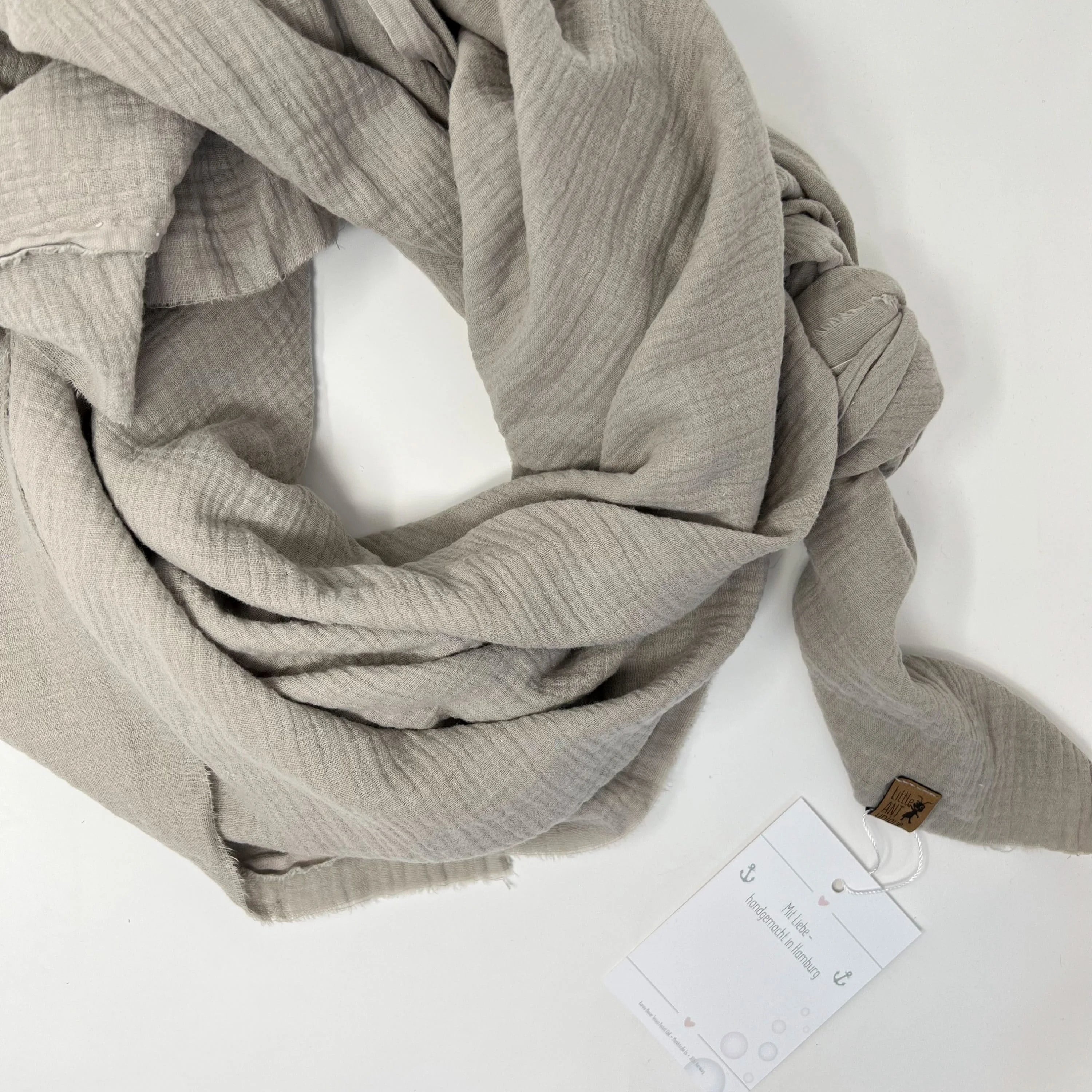 Halstuch, Spucktuch, Schnuffeltuch Musselin beige