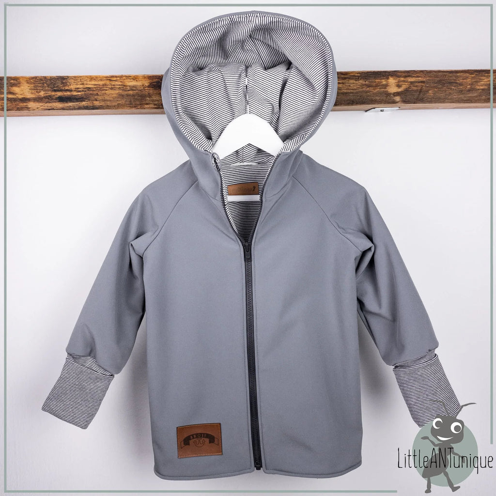Jacke Softshelljacke Kinderjacke grau
