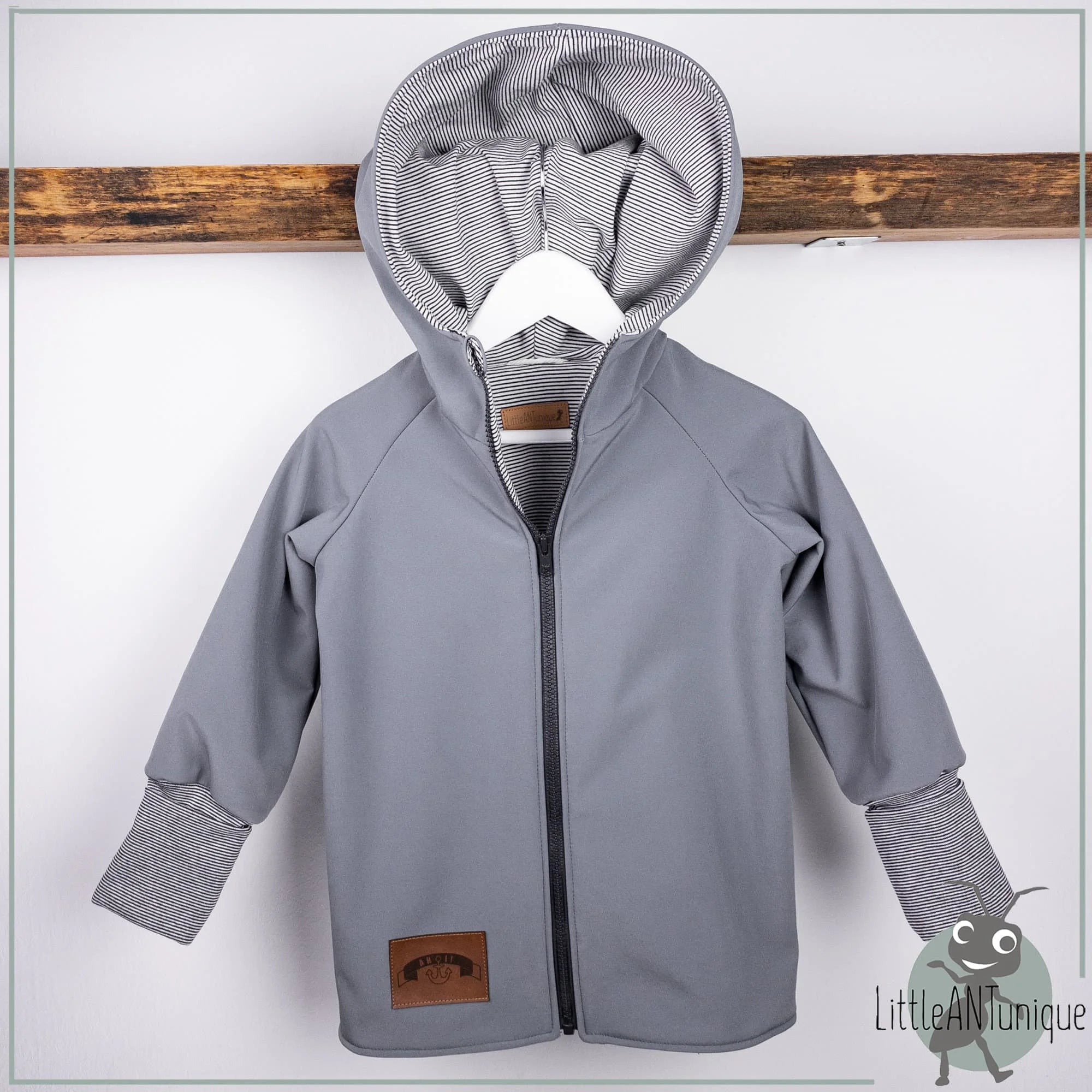 Jacke Softshelljacke Kinderjacke grau