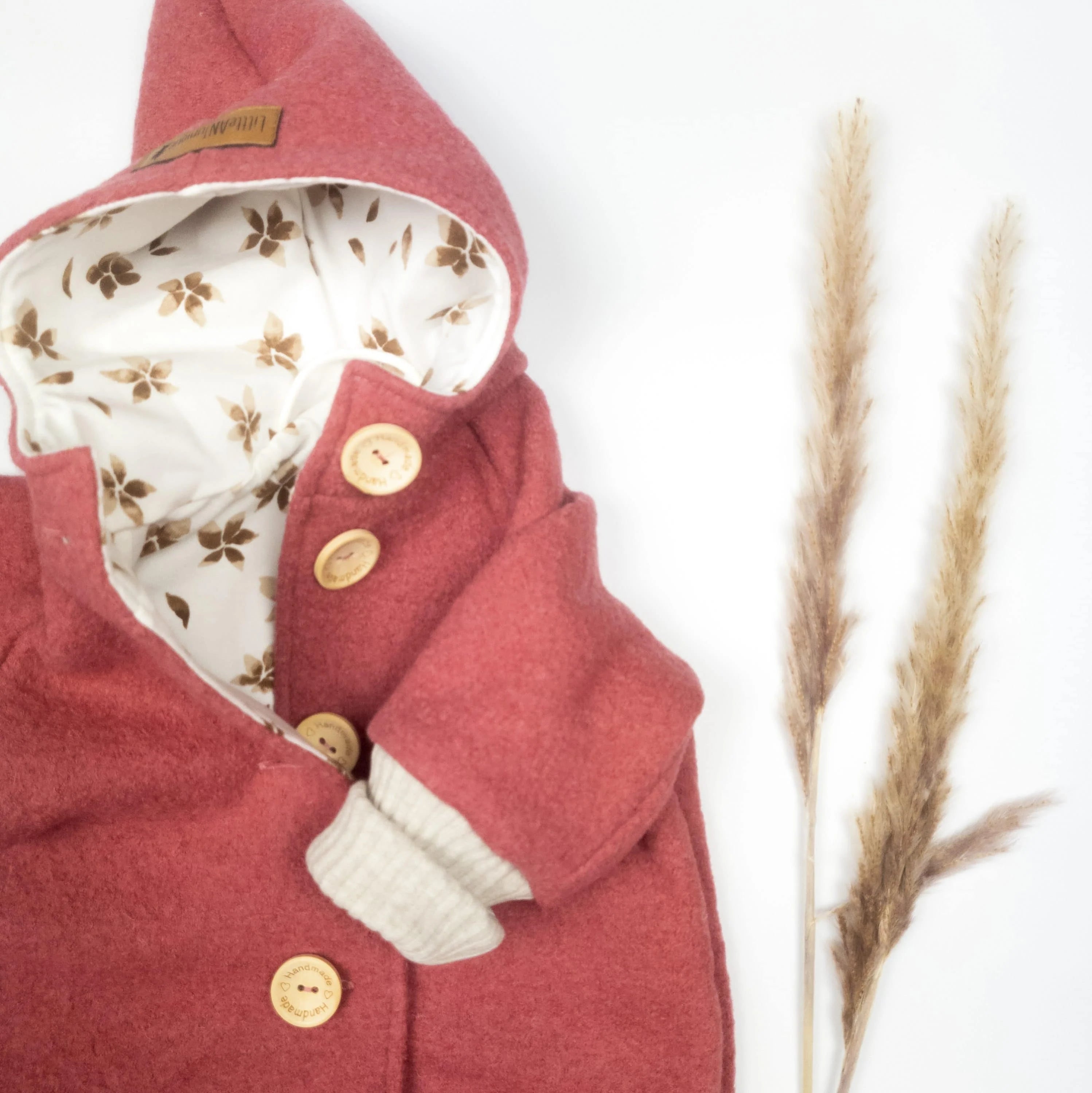 Walkoverall, Winteroverall in Beere/ innen Blumen