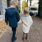 Walkjacke, Wintermantel creme innen leo