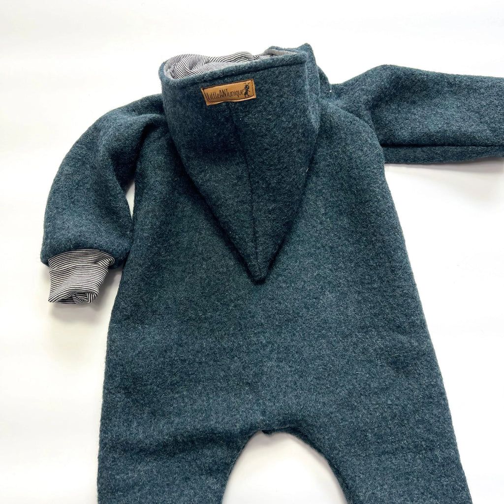 Walkoverall, Winteroverall Indigoblau / innen gestreift