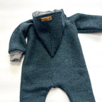 Walkoverall, Winteroverall Indigoblau / innen gestreift