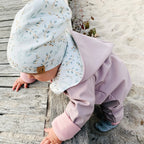 Softshell Overall in rosa und innen Weidenkätzchen oder gestreift