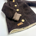 Walkjacke, Wintermantel braun/ innen mit kuscheligem Teddystoff