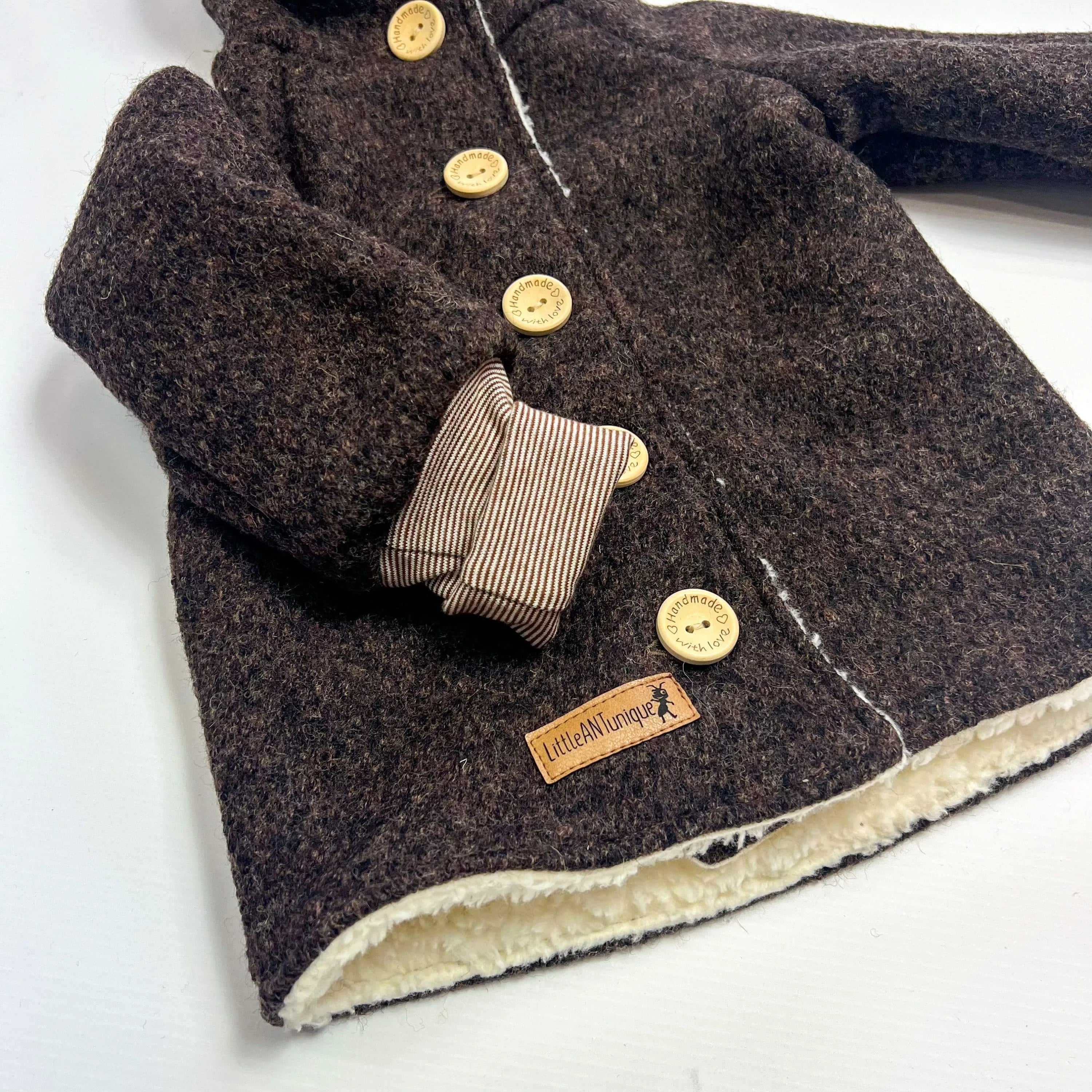 Walkjacke, Wintermantel braun/ innen mit kuscheligem Teddystoff