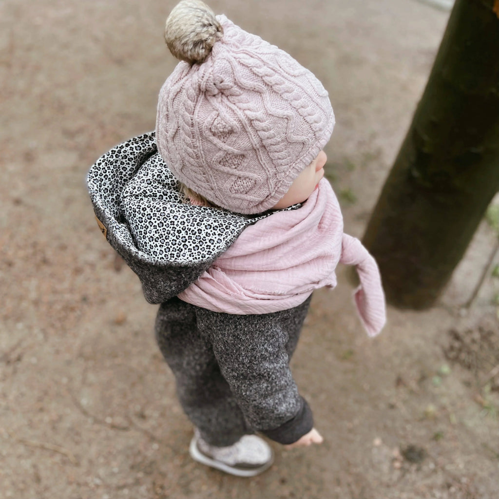 Walkoverall, Winteroverall anthrazit/ innen leo oder gestreift