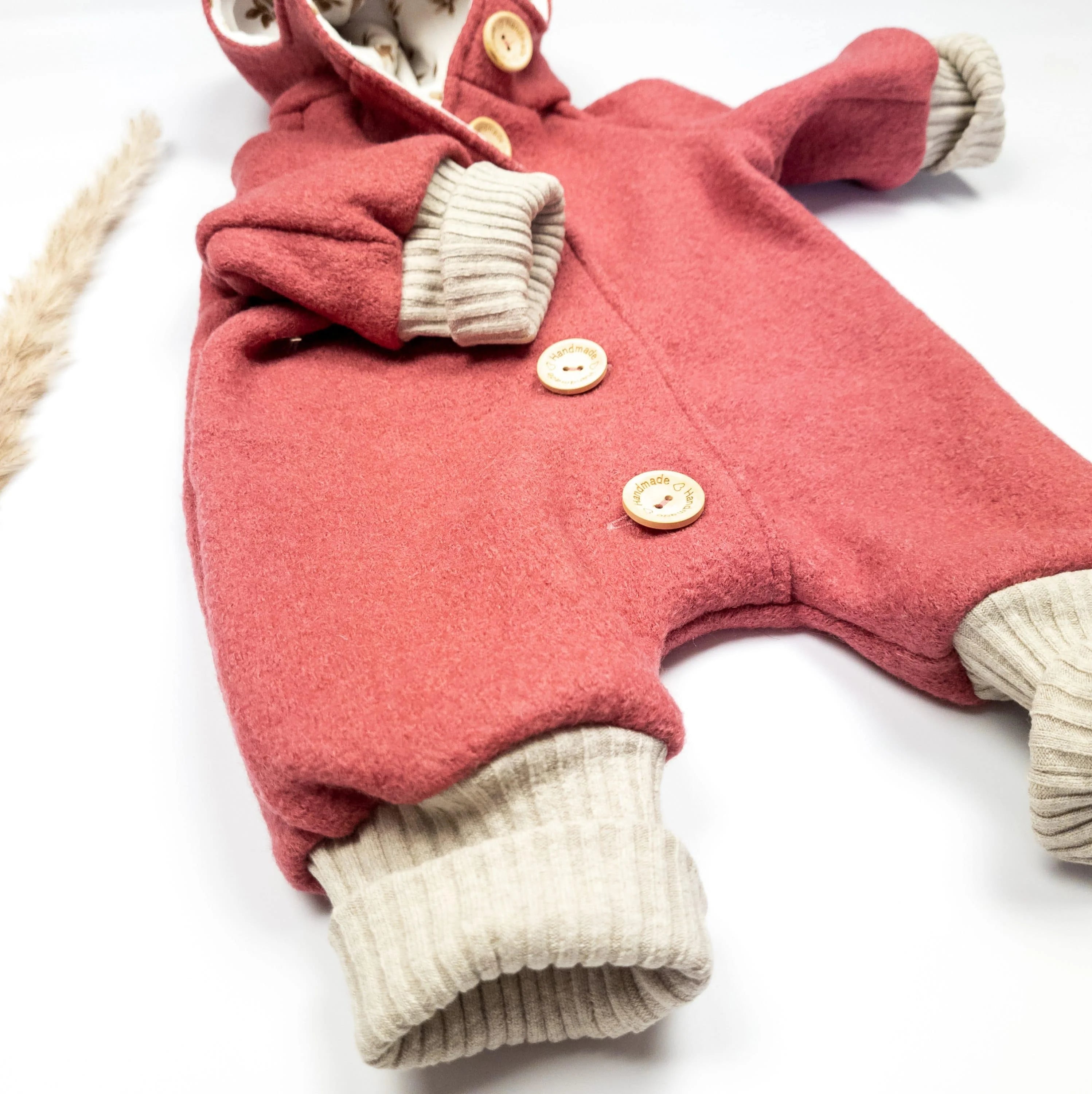 Walkoverall, Winteroverall in Beere/ innen Blumen