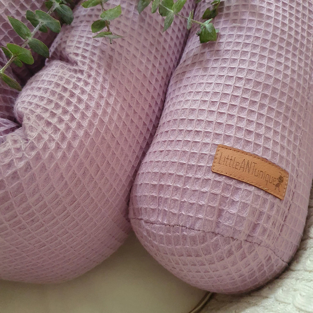 Bettschlange, Wickeltischumrandung Waffelpiqué rosa