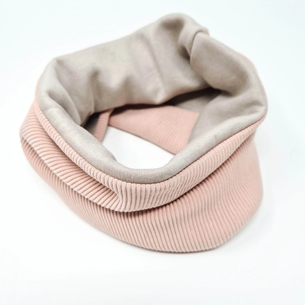 Loop rosa, graumeliert und camel
