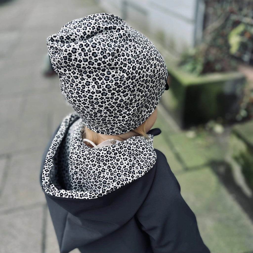 Jacke Softshelljacke Kinderjacke anthrazit und innen leo oder gestreift