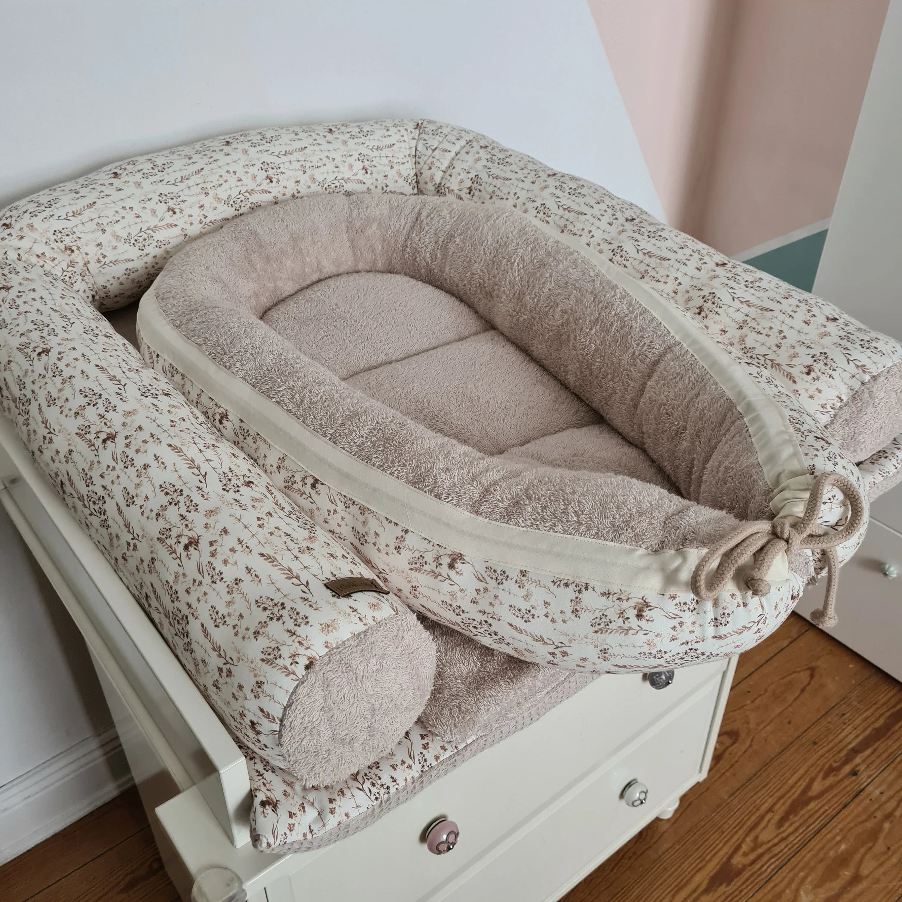 Nestchen Drygras mit Frottee beige