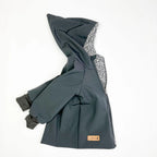 Jacke Softshelljacke Kinderjacke anthrazit und innen leo oder gestreift