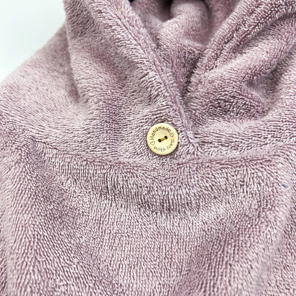 Poncho Badeponcho Frottee rosa