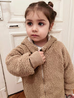 Teddyjacke beige/Musselin