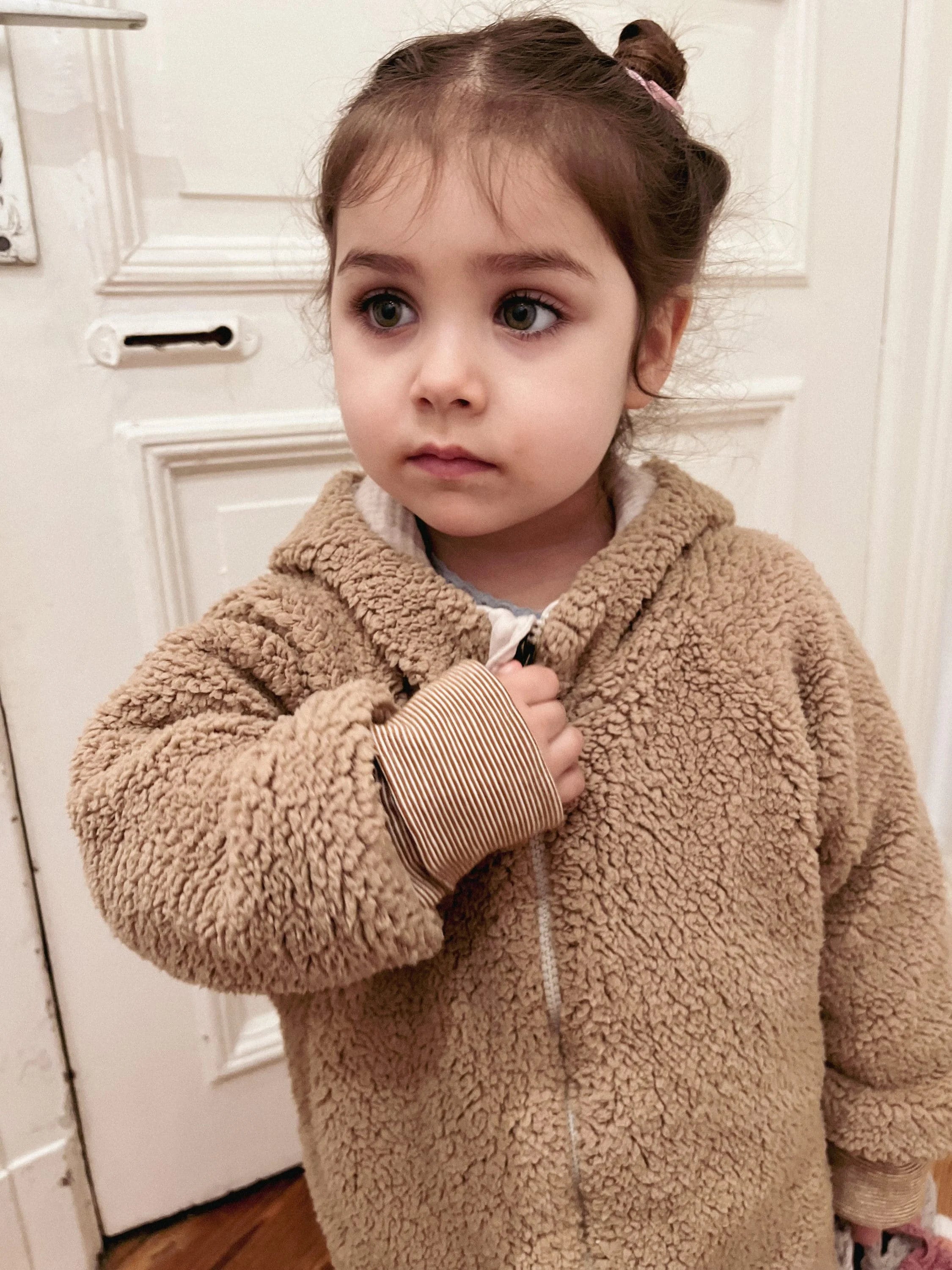 Teddyjacke beige/Musselin
