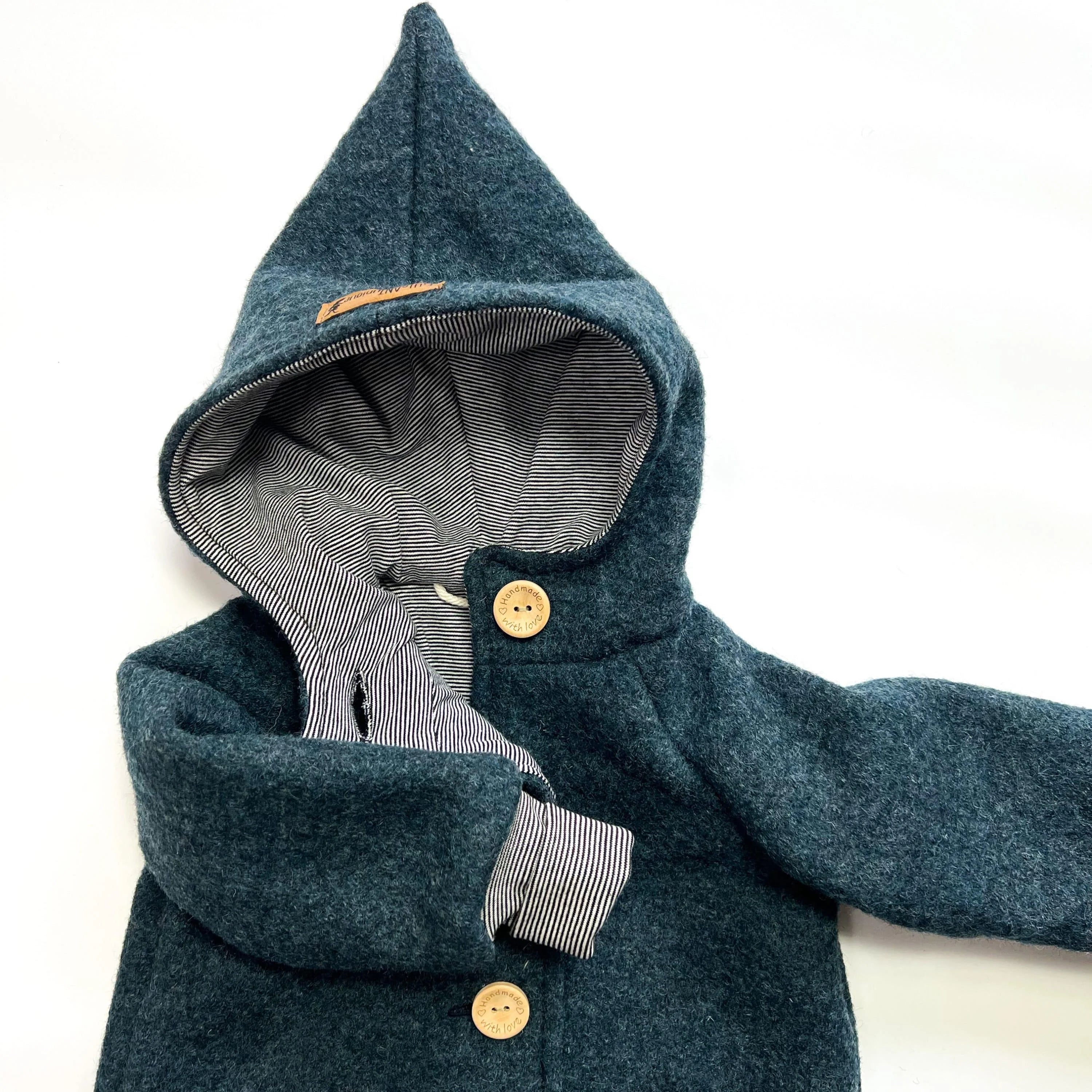 Walkoverall, Winteroverall Indigoblau / innen gestreift