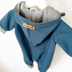 Softshell Overall petrol innen Gestreift