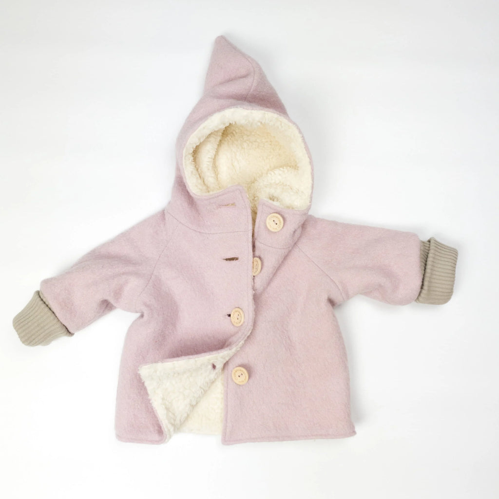 Walkjacke, Wintermantel rosa/ innen mit kuscheligem Teddystoff