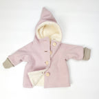 Walkjacke, Wintermantel rosa/ innen mit kuscheligem Teddystoff