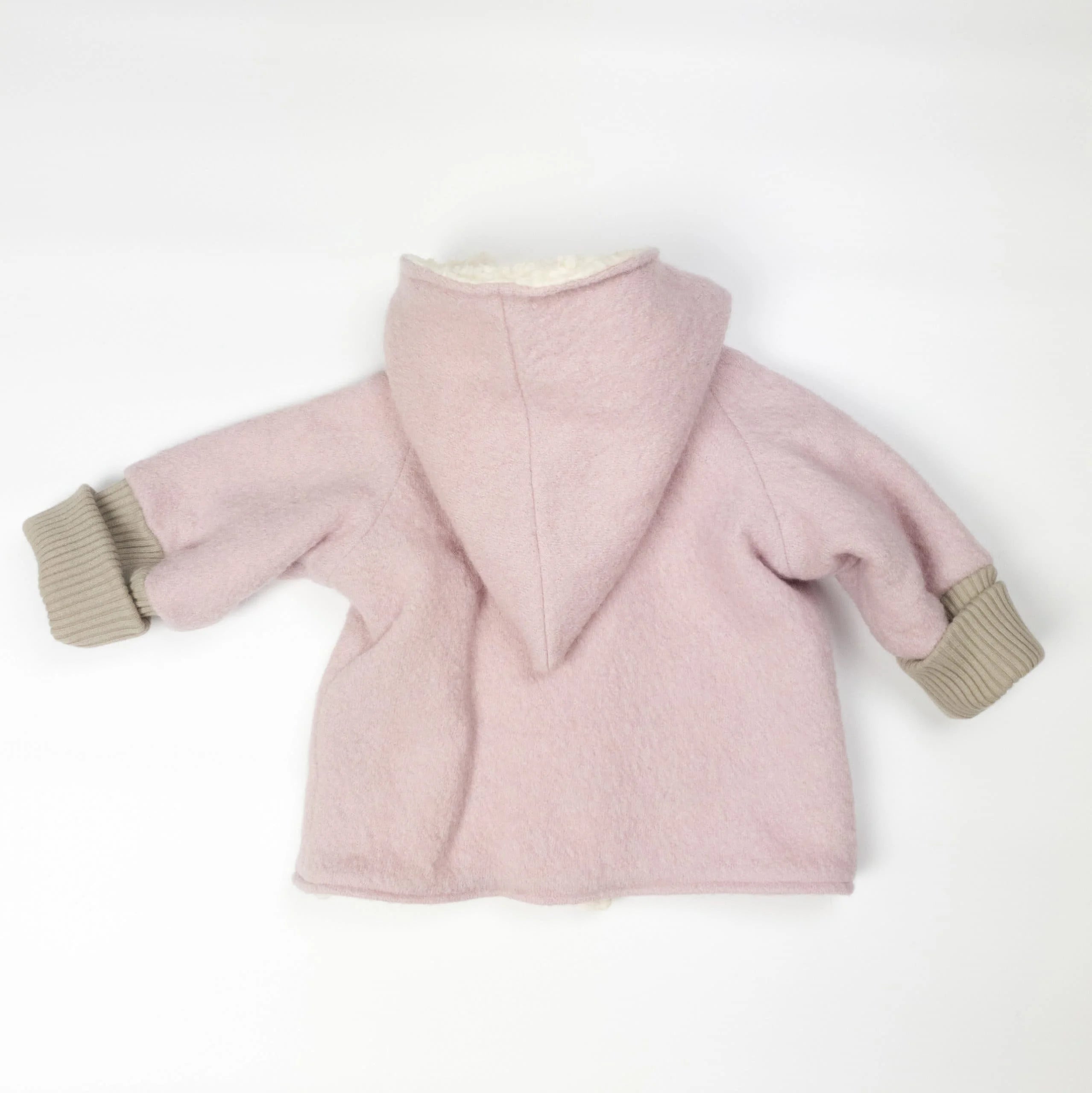 Walkjacke, Wintermantel rosa/ innen mit kuscheligem Teddystoff