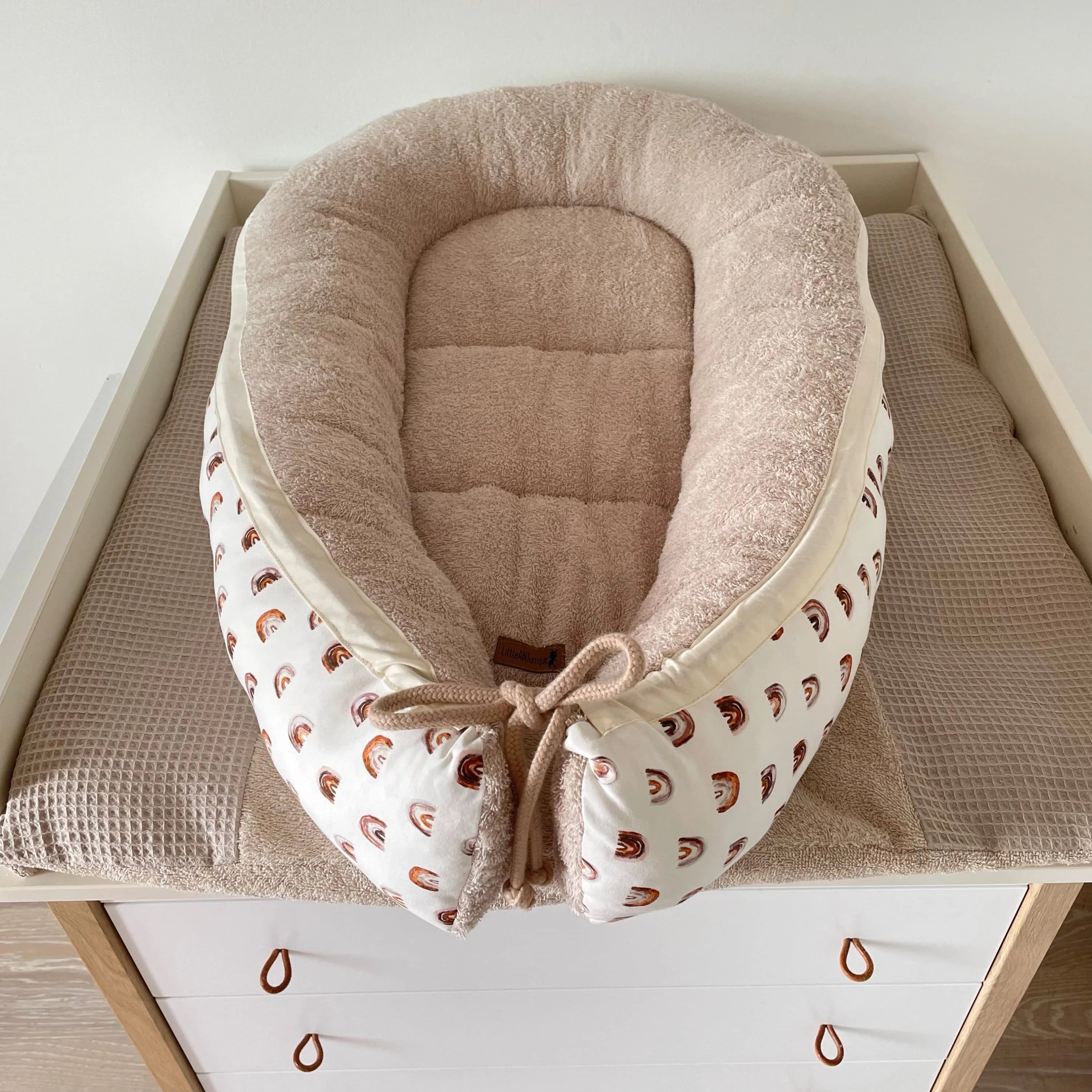 Nestchen rainbow mit Frottee beige