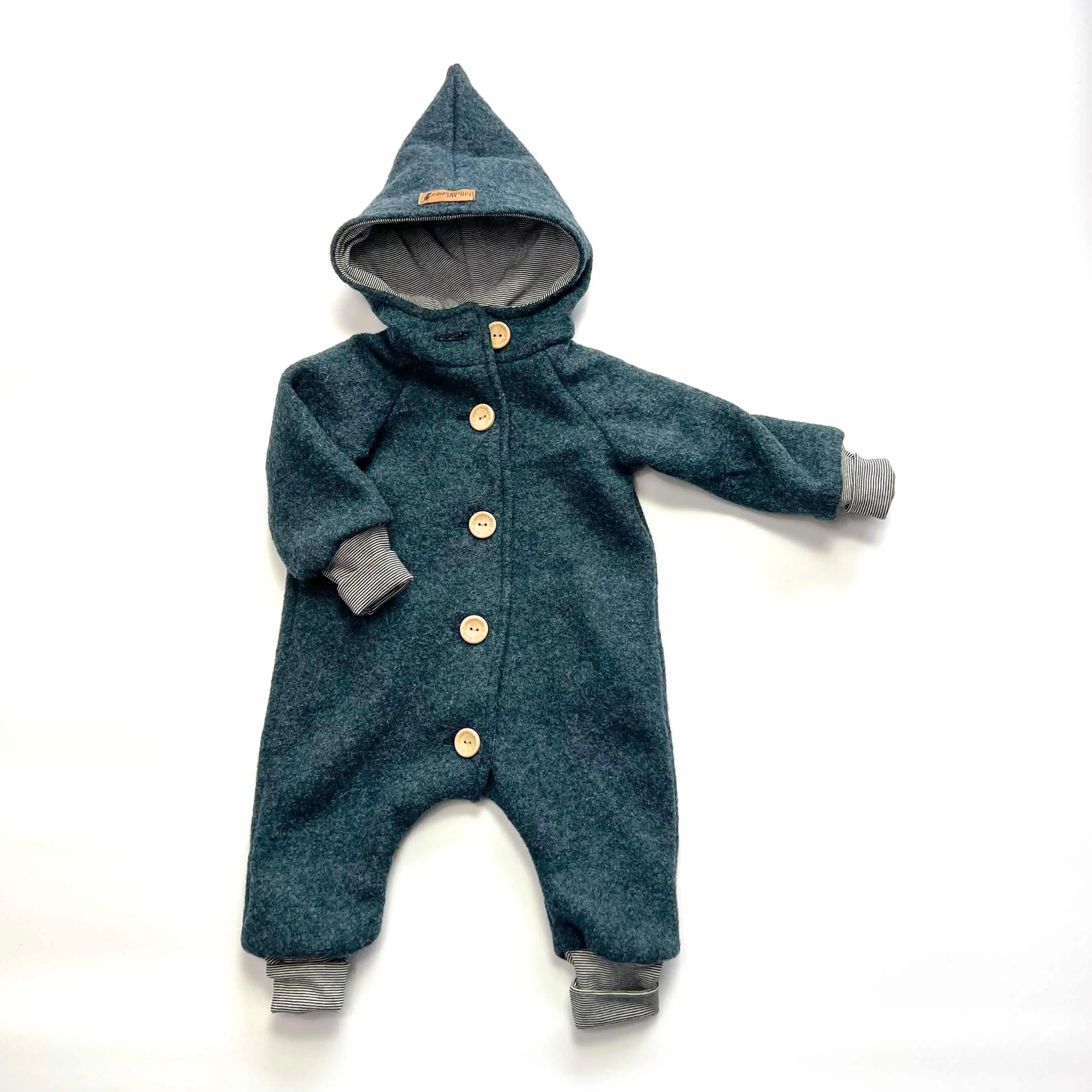Walkoverall, Winteroverall Indigoblau / innen gestreift