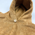 Poncho Badeponcho Frottee camel
