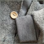Walkjacke, Wintermantel grau, innen gestreift
