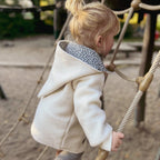 Walkjacke, Wintermantel creme innen leo