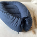 Nestchen aus Leinen in blau