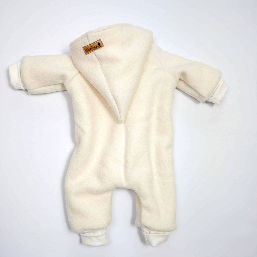Walkoverall, Winteroverall in creme mit Teddystoff gefüttert