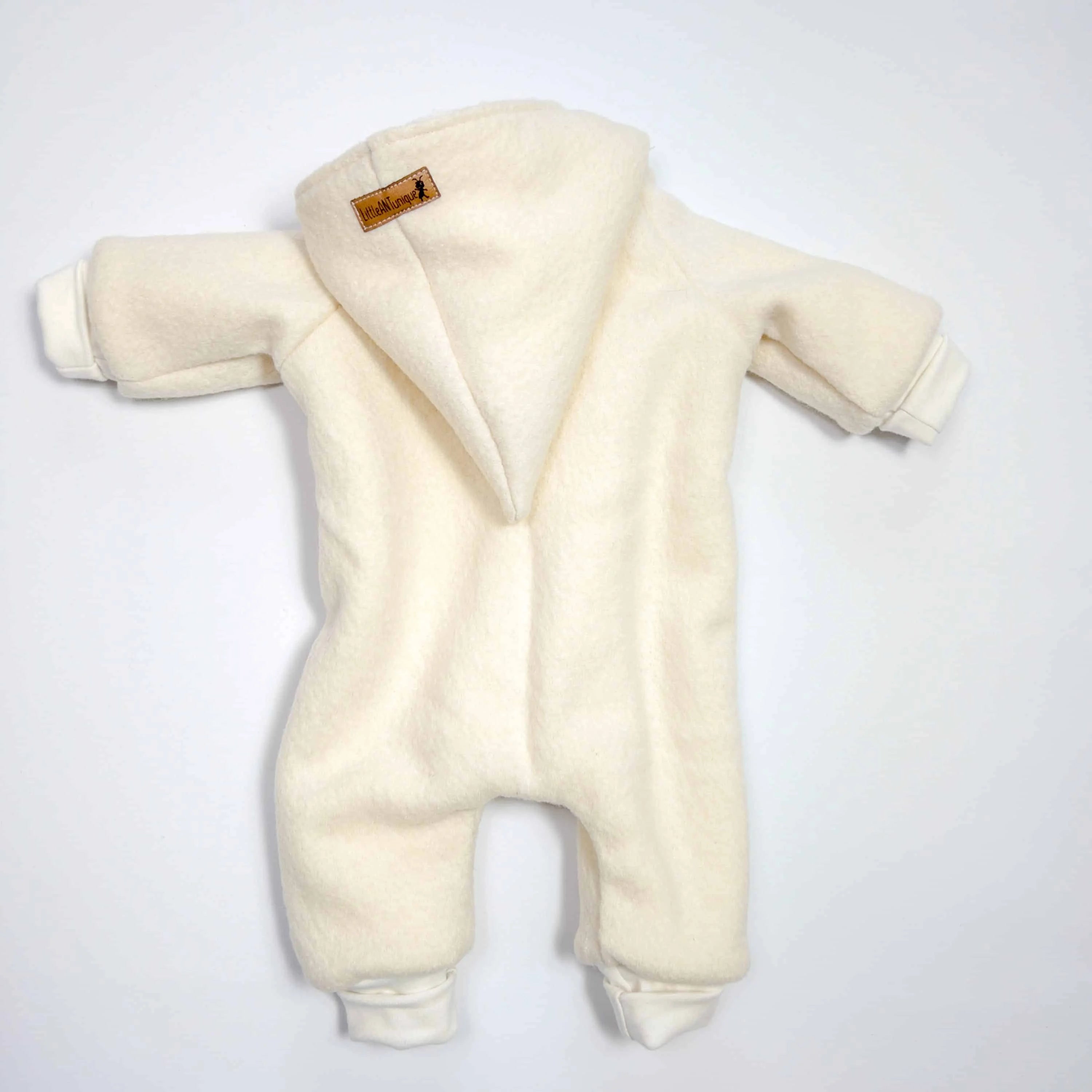 Walkoverall, Winteroverall in creme mit Teddystoff gefüttert