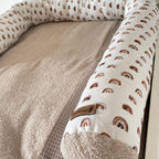 Bettschlange, Wickeltischumrandung rainbow mit Frottee beige